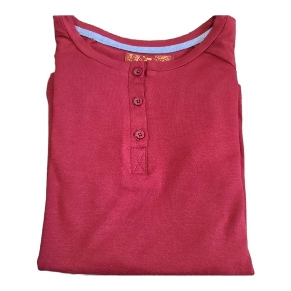 7 For All Mankind Henley 3/4 Length Sleeve Shirt Size L - Picture 1 of 2